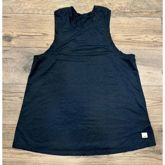 Vuori Tops - Vuori Mod Tank Top Womens Size S Navy Blue Yellow Relaxed VW174